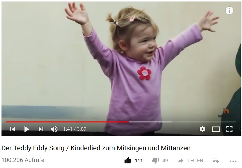Der Teddy Eddy Song 100.000 Views