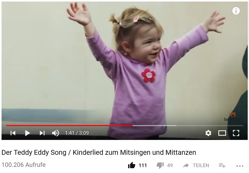 Der Teddy Eddy Song 100.000 Views