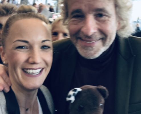 Teddy Eddy und Ingrid Hofer mit Thomas Gottschalk