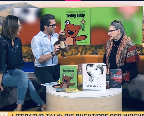 Buchtalk Puls4 Rotraut Schöberl Teddy Eddy