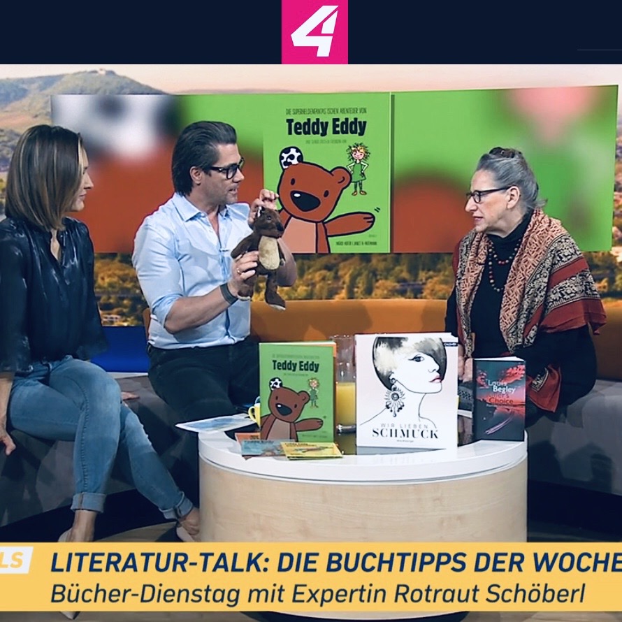 Buchtalk Puls4 Rotraut Schöberl Teddy Eddy