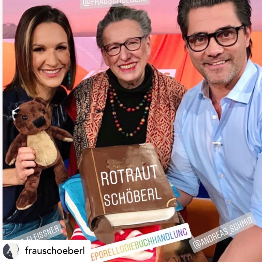 Buchtalk Puls4 Rotraut Schöberl Teddy Eddy