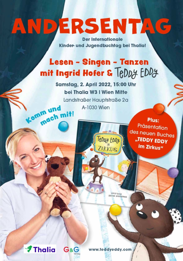 Andersentag Teddy Eddy und Ingrid Hofer in Wien