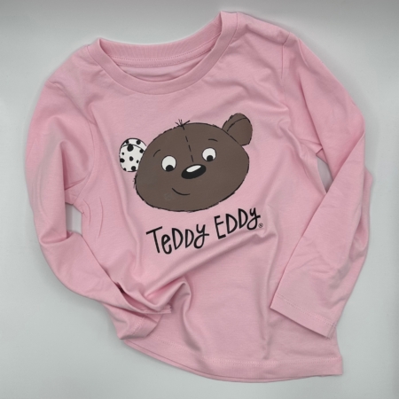 Teddy Eddy T Shirt Cotton Pink langarm